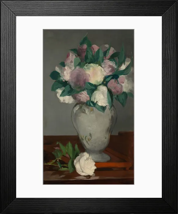 Framed Print : Peonies, by Edouard Manet, 1864-65, French impressionist painting, oil on canvas Framed Print : Peonies, by Edouard Manet, 1864-65, French impressionist painting, oil on canvas