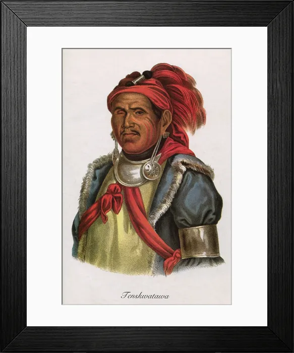 Framed Print : The Prophet, also called Tenskwatawa, in an 1820 portrait by Charles Bird King Framed Print : The Prophet, also called Tenskwatawa, in an 1820 portrait by Charles Bird King