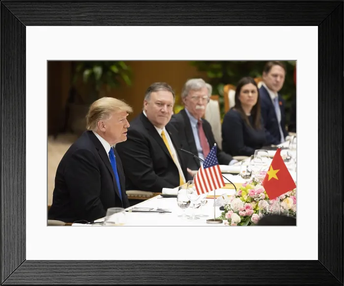 Framed Print : President Donald Trumps trip to Vietnam for summit meeting with Korean Leader, Kim Jong Un, Feb. 27, 2019 Framed Print : President Donald Trumps trip to Vietnam for summit meeting with Korean Leader, Kim Jong Un, Feb. 27, 2019