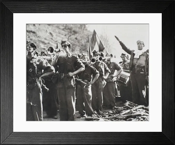 Framed Print : Spanish Civil War (1936-1939). Soldiers of Franco's army. AISA / Everett Collection**US SALES ONLY**