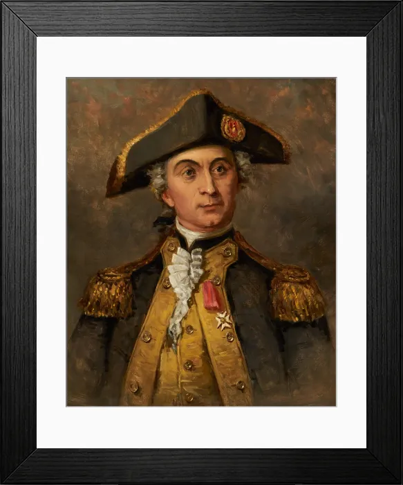 Framed Print : Captain John Paul Jones, copy after Charles Wilson Peales work of c. 1780-92