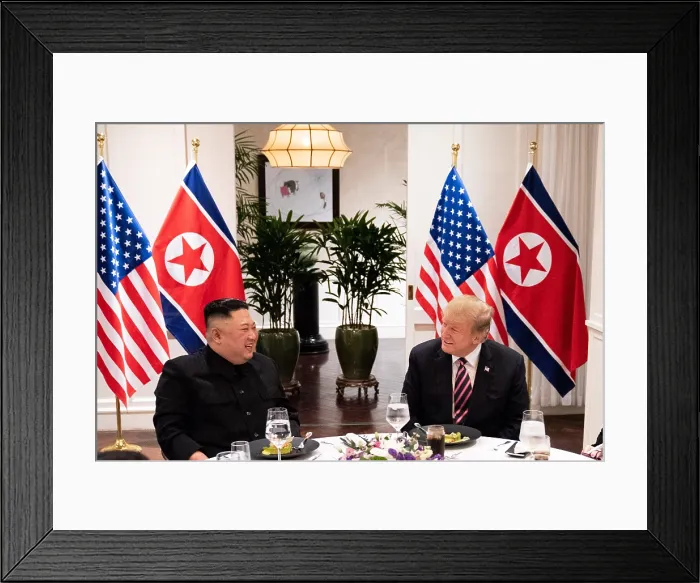 Framed Print : President Donald Trumps trip to Vietnam for summit meeting with North Korean Leader, Kim Jong Un, Feb. 27, 2019 Framed Print : President Donald Trumps trip to Vietnam for summit meeting with North Korean Leader, Kim Jong Un, Feb. 27, 2019