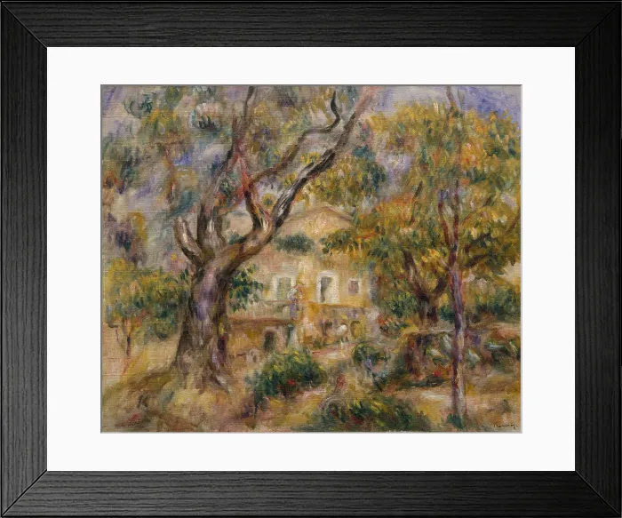 Framed Print : The Farm at Les Collettes, Cagnes, by Auguste Renoir, 1908-14, French impressionist oil painting