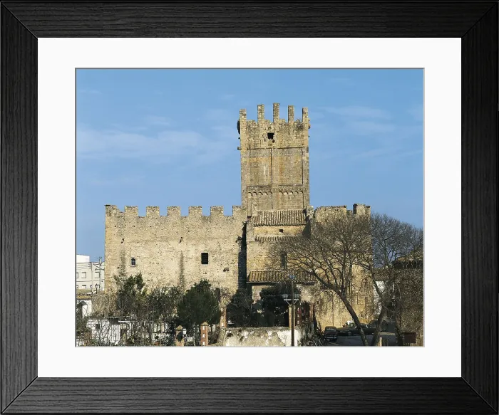 Framed Print : Monastery of Sant Miquel de Fluvi. SPAIN. Sant Miquel de Fluvi. Monastery of Sant Miquel de Fluvi. Romanesque art. Architecture. AISA / Everett Collection**US SALES ONLY**