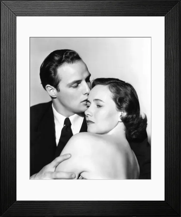 Framed Print : THE MEN, from left, Marlon Brando, Teresa Wright, 1950