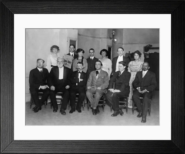 Framed Print : An authors evening for suffrage, Jan. 12, 1914. Sitting L-R: Will Irwin, Edwin Markham, Lincoln Steffens, Arturo Giovannitti, Percy MacKay, W.E. Burghardt Du Bois