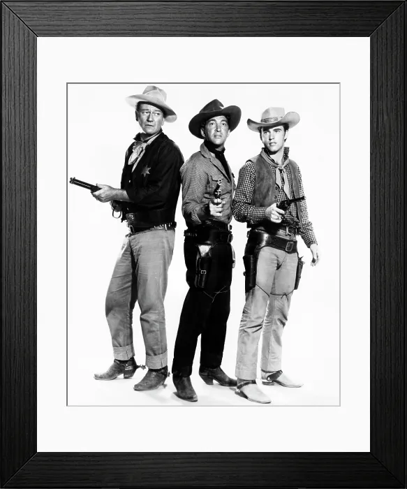 Framed Print : RIO BRAVO, John Wayne, Dean Martin, Ricky Nelson, 1959