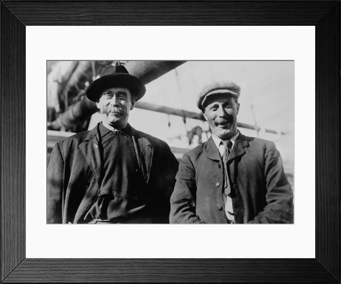 Framed Print : Robert E. Peary (left) and Robert A. Bartlett, on the SS Roosevelt at Battle Harbor, Labrador, after Pearys expedition to the North Pole in 1909 Framed Print : Robert E. Peary (left) and Robert A. Bartlett, on the SS Roosevelt at Battle Harbor, Labrador, after Pearys expedition to the North Pole in 1909
