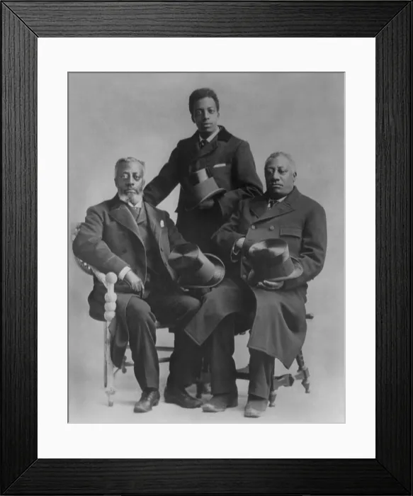 Framed Print : Charles and Lewis Douglass, sons of Frederick Douglass, with Charles son, Joseph Henry Douglass, ca. 1895. This grandson of Frederick Douglass, became a concert violinist