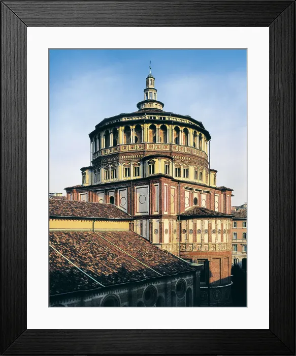 Framed Print : SOLARI, Guiniforte (1429-1481); BRAMANTE, Donato d'Angelo Lazzari, also called (1444-1514). Santa Maria della Grazie. 1492. ITALY. Milan. Santa Maria delle Grazie (St)