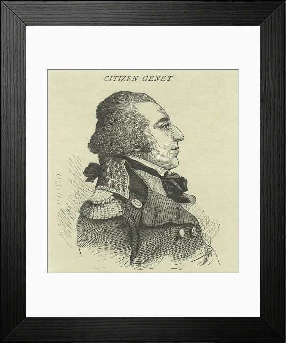 Framed Print : Citizen Genet, was the French ambassador to the United States from 1794-1795, during the French Revolution