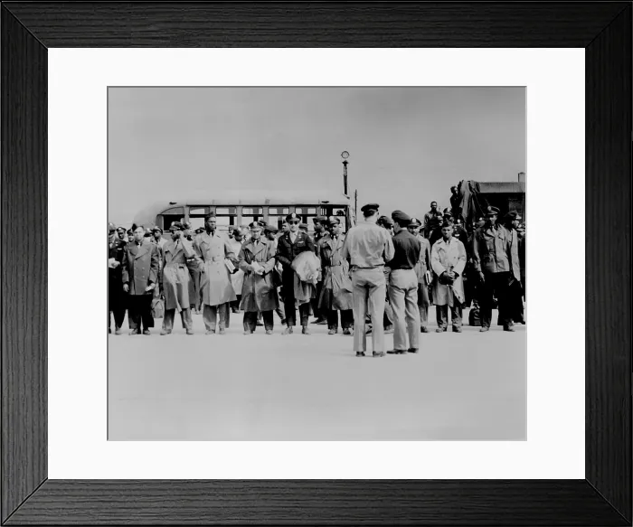 Framed Print : African American US Army officers 477th Bombardment Group, under arrest at Freeman Field, Indiana Framed Print : African American US Army officers 477th Bombardment Group, under arrest at Freeman Field, Indiana