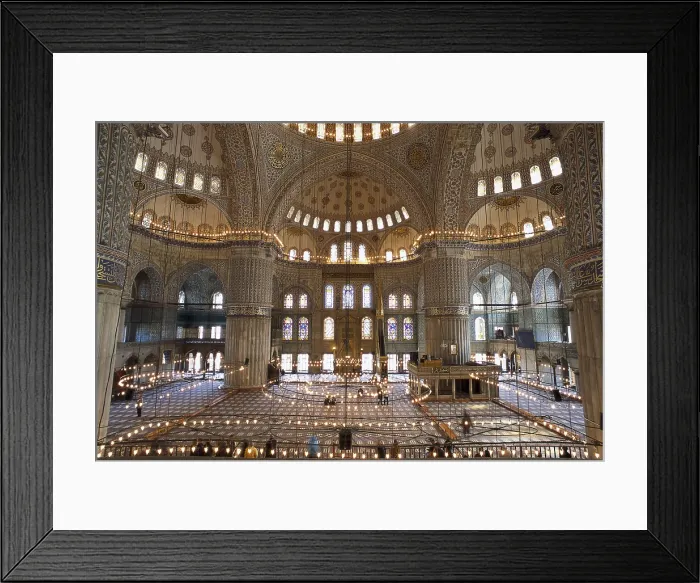 Framed Print : Mehmed Aga (1553-1625). Sultan Ahmed Mosque or Blue Mosque. 1603-1617. TURKEY. THRACE. Istanbul. Sultan Ahmed Mosque (Blue Mosque)