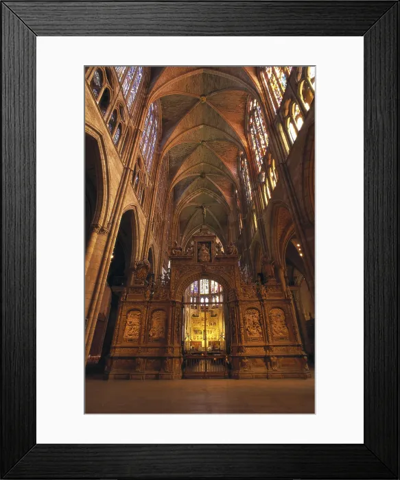 Framed Print : Cathedral of Santa Maria de Regla. 1205-1301. SPAIN. CASTILE AND LEON. Len. Cathedral. Gothic art. Architecture. AISA / Everett Collection**US SALES ONLY**