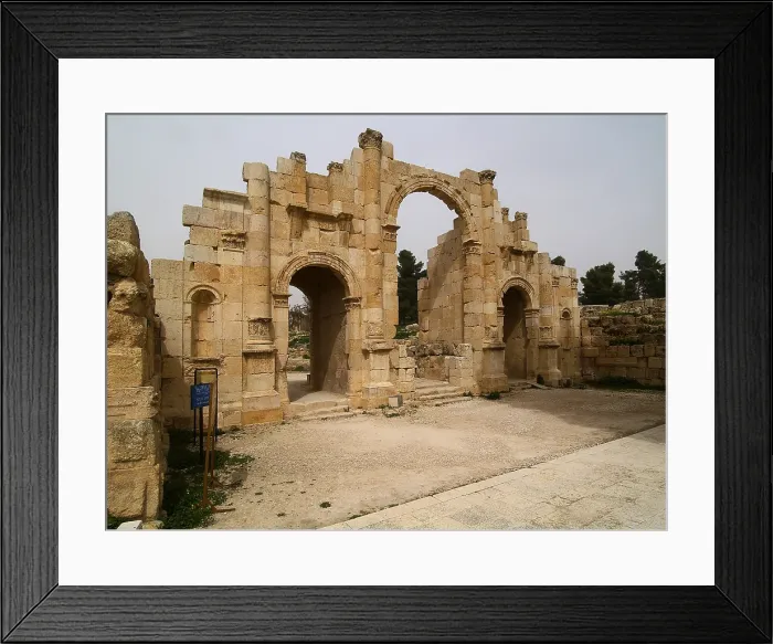 Framed Print : South Gate, 139, 2nd Century A.D. stone building - Jordan, Jerash. Whole artwork view Framed Print : South Gate, 139, 2nd Century A.D. stone building - Jordan, Jerash. Whole artwork view