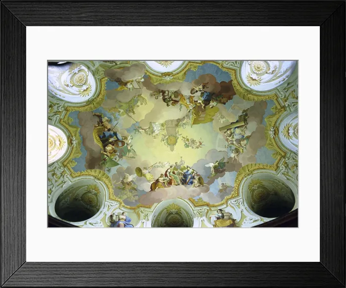 Framed Print : AUSTRIA. Klosterneubourg. Monastery of Klosterneubourg. Dome of one room inside the monastery. Rococo art. AISA / Everett Collection**US SALES ONLY**