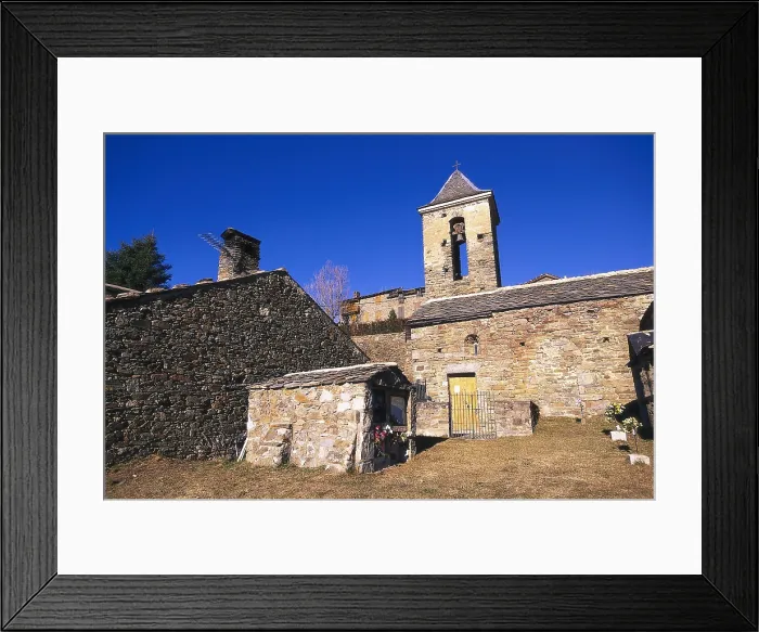 Framed Print : SPAIN. CATALONIA. Toses. Drria. Church of Sant Vctor de Drria (12th c.). Romanesque art. Architecture. AISA / Everett Collection**US SALES ONLY**