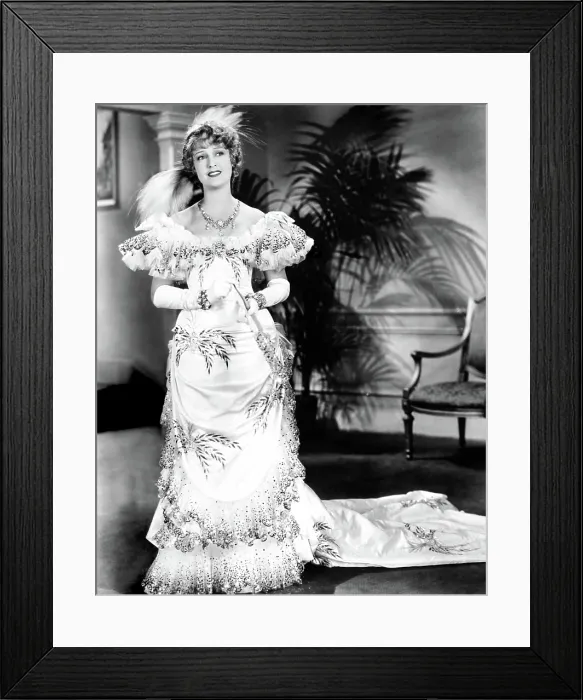 Framed Print : THE MERRY WIDOW, Jeanette MacDonald, in a costume by Adrian, 1934 Framed Print : THE MERRY WIDOW, Jeanette MacDonald, in a costume by Adrian, 1934