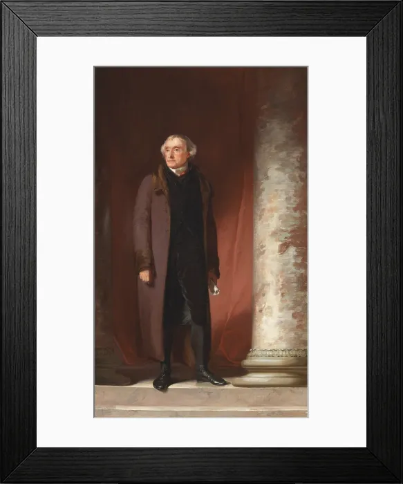 Framed Print : Thomas Jefferson in a full length portrait by Thomas Sully, made when Jefferson was 73 years old Framed Print : Thomas Jefferson in a full length portrait by Thomas Sully, made when Jefferson was 73 years old
