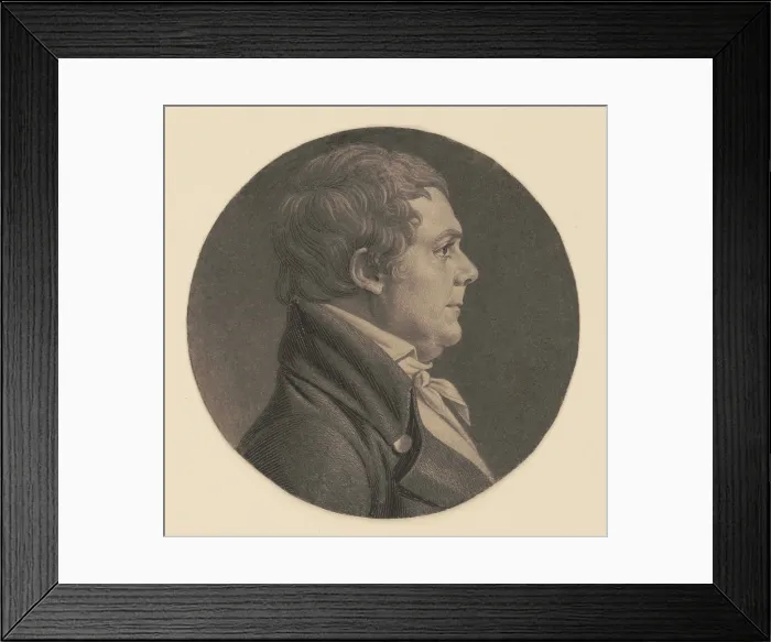 Framed Print : William Clark, in 1807 profile portrait by Charles Balthazar Saint-Mmin