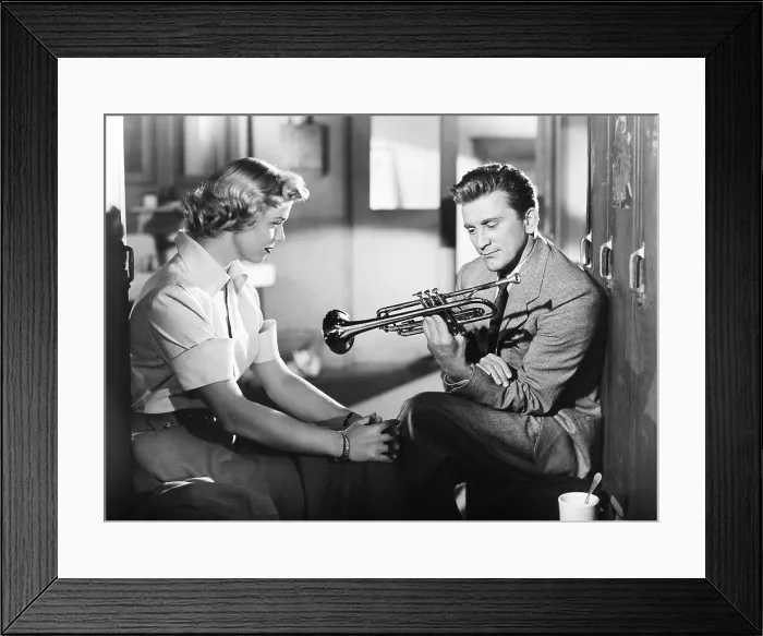 Framed Print : YOUNG MAN WITH A HORN, from left, Doris Day, Kirk Douglas, 1950