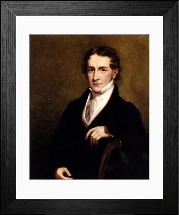 Framed Print : CHARLES FRANCIS ADAMS, by Charles Bird King, 1827, American painting, oil on canvas