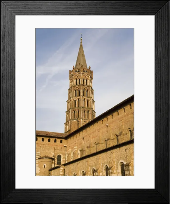 Framed Print : Basilica of Saint-Sernin. 1075. FRANCE. Toulouse. Bell tower. Romanesque art. Architecture. AISA / Everett Collection**US SALES ONLY**
