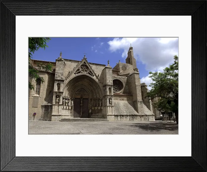 Framed Print : Archpriestal basilica of Santa Mara la Mayor. 1265-1330. SPAIN. VALENCIA. CASTELLON. Morella. Archpriestal Church of Santa Maria la Mayor. Gothic art. Architecture