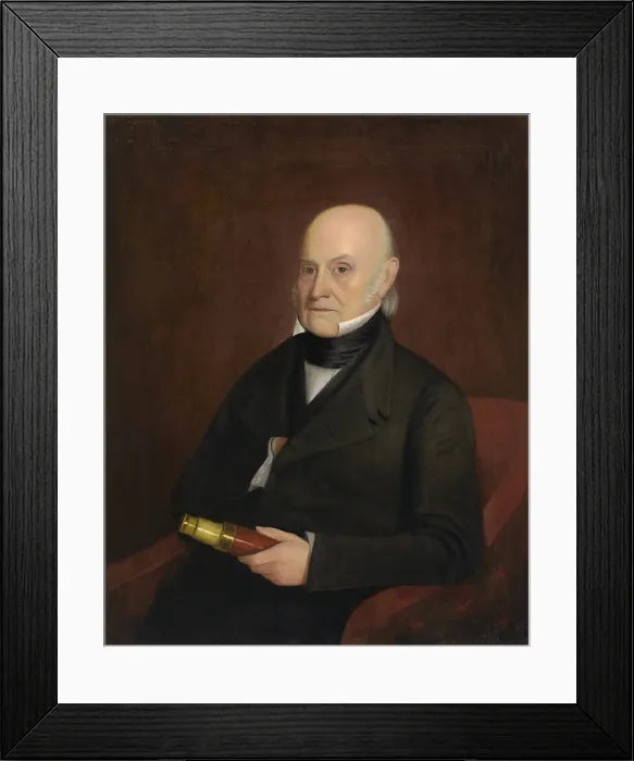 Framed Print : JOHN QUINCY ADAMS, by William Hudson, Jr. 1844, American painting, oil on canvas Framed Print : JOHN QUINCY ADAMS, by William Hudson, Jr. 1844, American painting, oil on canvas