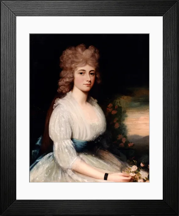 Framed Print : LOUISA CATHERINE ADAMS, by Edward Savage, 1791-1794, American painting, oil on canvas