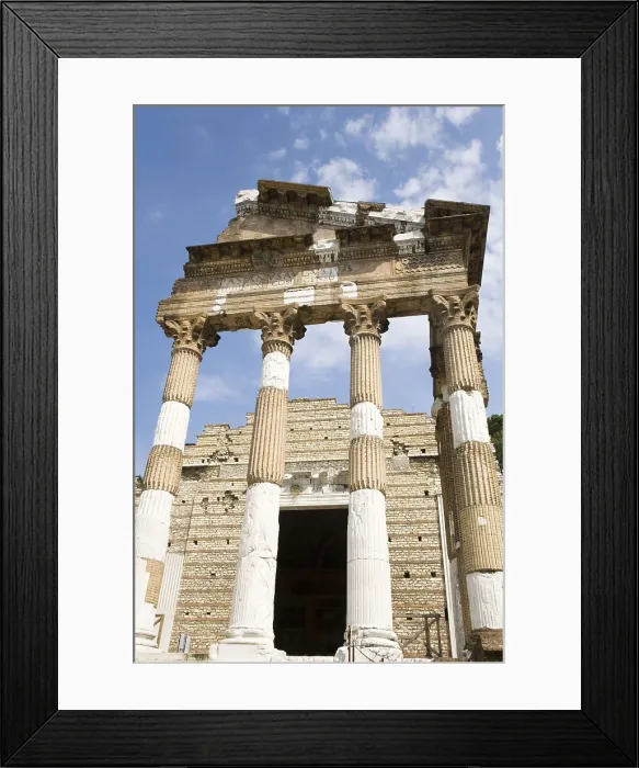 Framed Print : ITALY. Brescia. Capitoline Temple (73-74 BC) in the Roman forum. Roman art. Early Empire. Architecture. AISA / Everett Collection**US SALES ONLY** Framed Print : ITALY. Brescia. Capitoline Temple (73-74 BC) in the Roman forum. Roman art. Early Empire. Architecture. AISA / Everett Collection**US SALES ONLY**