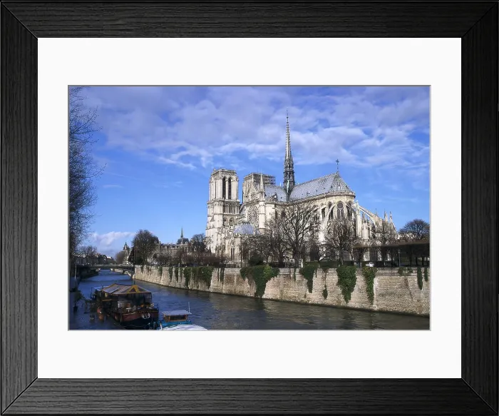 Framed Print : Notre Dame Cathedral of Paris. 1163-1345. FRANCE. LE-DE-FRANCE. PARIS. Paris. Back view from the Tournelle bridge. Architecture. AISA / Everett Collection**US SALES ONLY** Framed Print : Notre Dame Cathedral of Paris. 1163-1345. FRANCE. LE-DE-FRANCE. PARIS. Paris. Back view from the Tournelle bridge. Architecture. AISA / Everett Collection**US SALES ONLY**