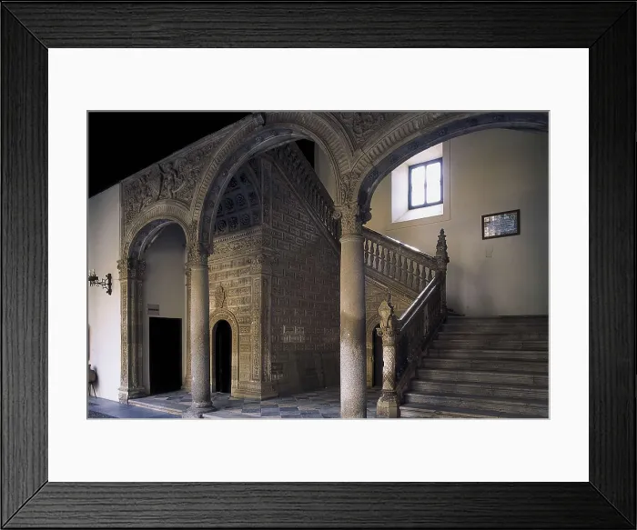 Framed Print : SPAIN. Toledo. Holy Cross Museum. Cloister stiarcase, work by Alonso de Covarrubias. Renaissance art. Plateresque. Architecture. AISA / Everett Collection**US SALES ONLY** Framed Print : SPAIN. Toledo. Holy Cross Museum. Cloister stiarcase, work by Alonso de Covarrubias. Renaissance art. Plateresque. Architecture. AISA / Everett Collection**US SALES ONLY**