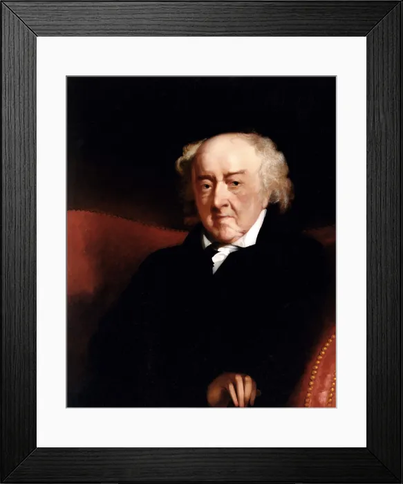 Framed Print : JOHN ADAMS AT AGE 88, by Jane Stuart, 1824, American painting, oil on canvas