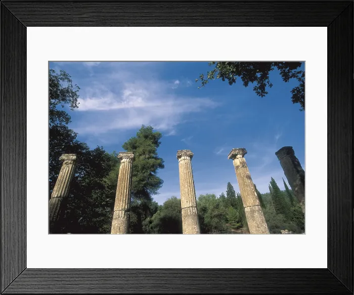 Framed Print : GREECE. WESTERN GREECE. ELIS. Olympia. Doric columns of the palaestra or gymnasium (3rd c. BC). Hellenistic art. Architecture. AISA / Everett Collection**US SALES ONLY** Framed Print : GREECE. WESTERN GREECE. ELIS. Olympia. Doric columns of the palaestra or gymnasium (3rd c. BC). Hellenistic art. Architecture. AISA / Everett Collection**US SALES ONLY**