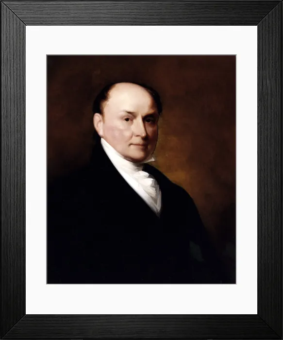 Framed Print : John Quincy Adams, posthumous portrait of 1885 based on earlier works by Thomas Sully and Gilbert Stuart (BSLOC_2019_5_66)