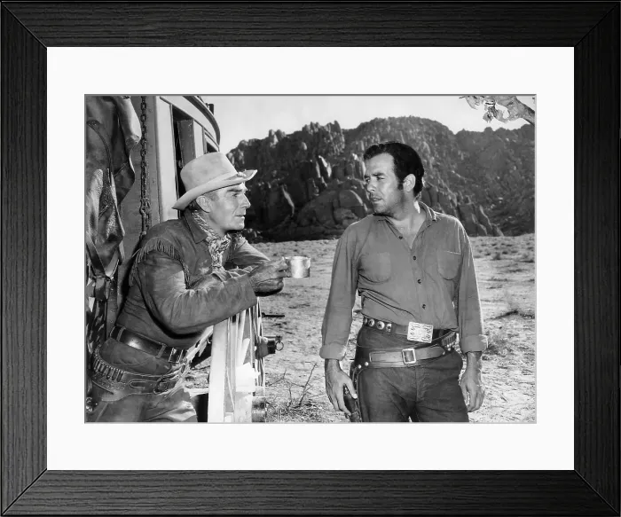 Framed Print : RIDE LONESOME, Randolph Scott, Pernell Roberts, 1959 Framed Print : RIDE LONESOME, Randolph Scott, Pernell Roberts, 1959