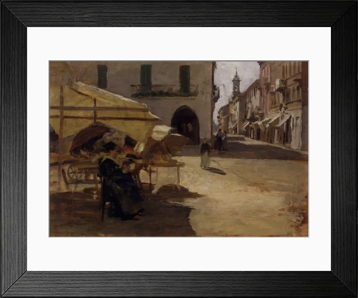 Framed Print : The Wine of the Pastor (Il vino del parroco), by Demetrio Cosola, 1875, 19th Century, oil on canvas - Private collection. Whole artwork view