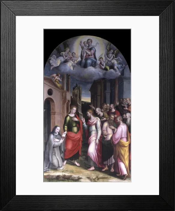 Framed Print : Vision of the Blessed Clare from Rimini (Visione della beata Chiara da Rimini), by Francesco Longhi, end of the 16th century - begin of the 17th Century, oil on canvas - Italy