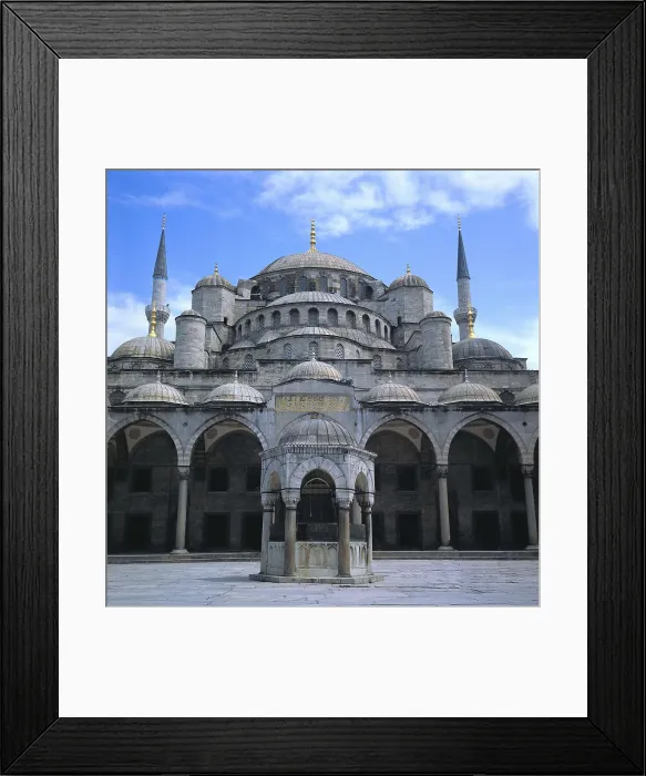 Framed Print : Mehmed Aga (1553-1625). Sultan Ahmed Mosque or Blue Mosque. 1603-1617. TURKEY. THRACE. Istanbul. Sultan Ahmed Mosque (Blue Mosque). Ottoman art. Architecture