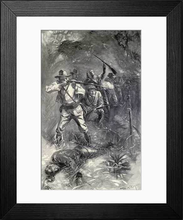 Framed Print : Rough Riders at the Battle of Guasimas, June 24, 1898. The first fighting in the Santiago campaign started when US troops attacked Spanish positions outside of Santiago de Cuba Framed Print : Rough Riders at the Battle of Guasimas, June 24, 1898. The first fighting in the Santiago campaign started when US troops attacked Spanish positions outside of Santiago de Cuba
