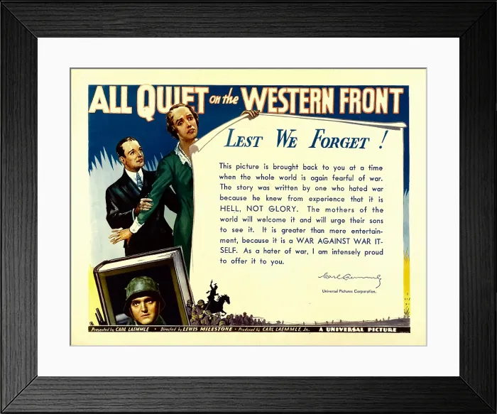 Framed Print : ALL QUIET ON THE WESTERN FRONT, bottom: Lew Ayres, 1930