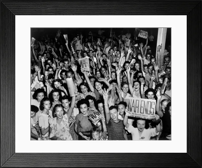 Framed Print : V-J Day (Victory Over Japan) celebrations in Oak Ridge, Tennessee