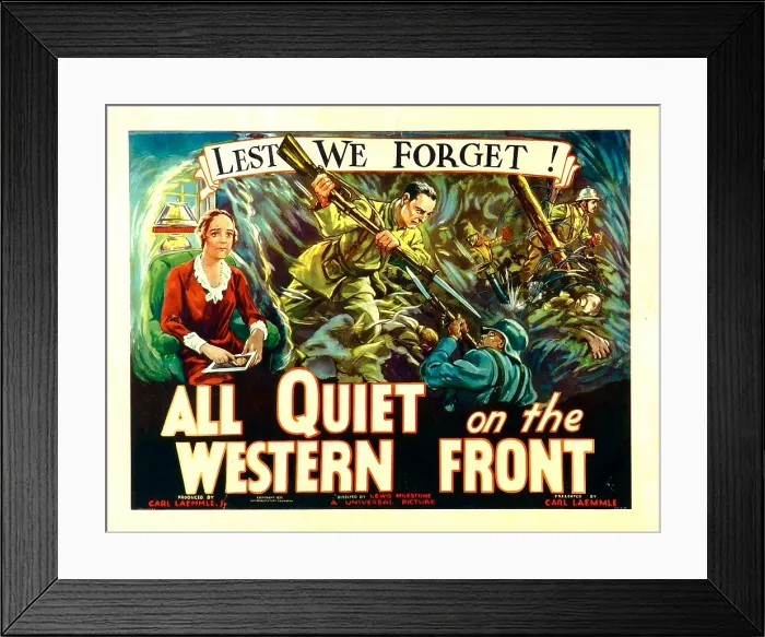 Framed Print : ALL QUIET ON THE WESTERN FRONT, poster art, 1930