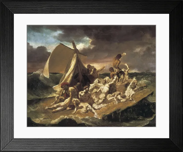 Framed Print : GRICAULT, Thodore (1791-1824). The Raft of the Medusa. Sketch. Preparatory sketch for the painting. Romanticism. Painting. FRANCE. Paris. Louvre Museum