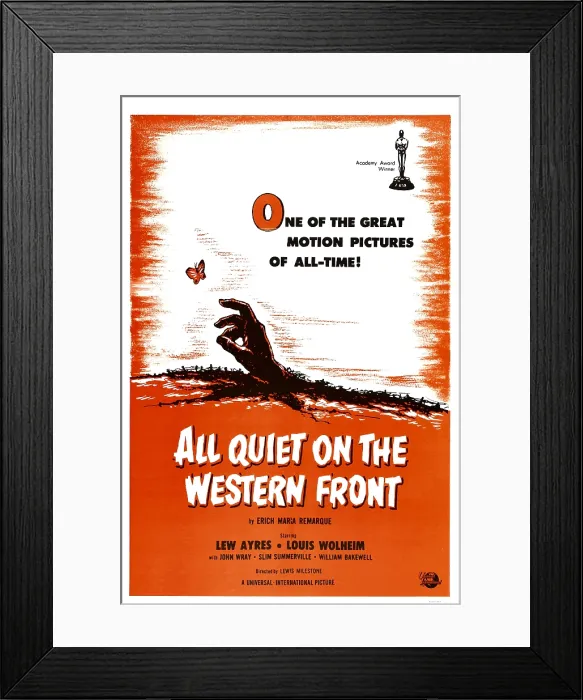 Framed Print : ALL QUIET ON THE WESTERN FRONT, poster art, 1930 Framed Print : ALL QUIET ON THE WESTERN FRONT, poster art, 1930