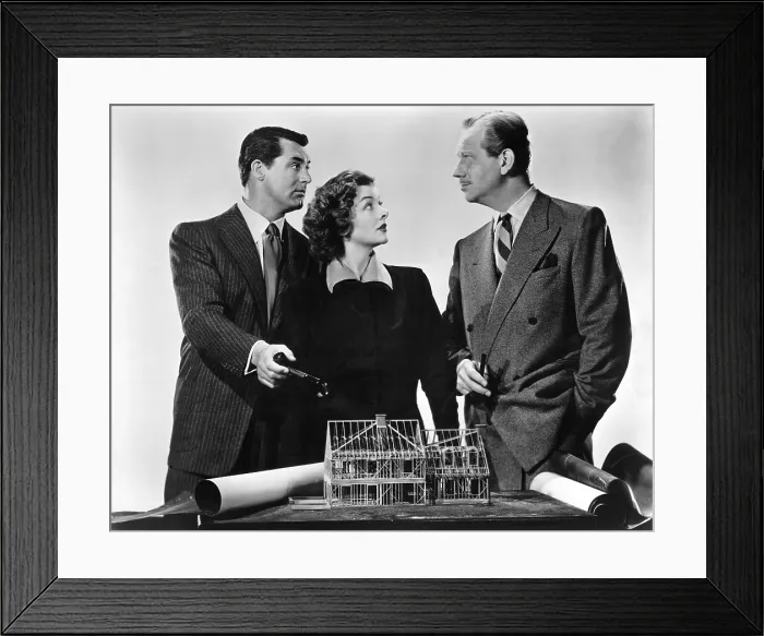 Framed Print : MR. BLANDINGS BUILDS HIS DREAM HOUSE, Cary Grant, Myrna Loy, Melvyn Douglas, 1948