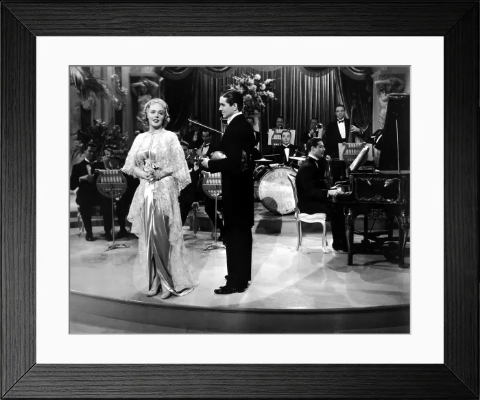 Framed Print : ALEXANDER'S RAGTIME BAND, from left: Alice Faye, Tyrone Power, Jack Haley (drums), Don Ameche (piano), 1938. TM & Copyright 20th Century Fox Film Corp
