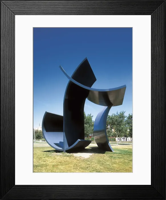 Framed Print : OTEIZA, Jorge (1908-2003). Homage to Malevich. 1957. SPAIN. Terrassa. Located in Parc del Nord. Sculpture. AISA / Everett Collection - Image has fine art copyright