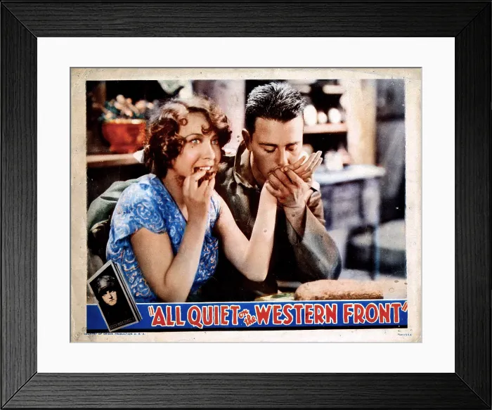 Framed Print : ALL QUIET ON THE WESTERN FRONT, from left, Yola D'Avril, Lew Ayres, 1930 Framed Print : ALL QUIET ON THE WESTERN FRONT, from left, Yola D'Avril, Lew Ayres, 1930